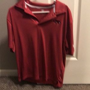Coliseum Red Arkansas Razorback Polo Size L